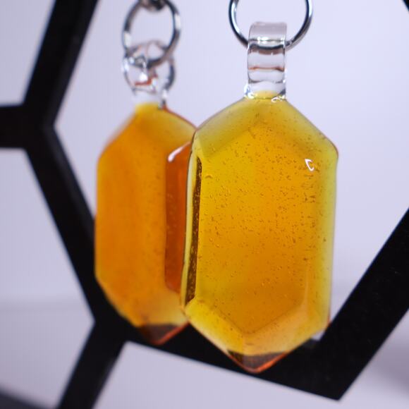 GLASSWEAR STUDIOS Handmade Fantasy Orange Rupee Weights 10g/2.5mm Hangers - Picture 8 of 8